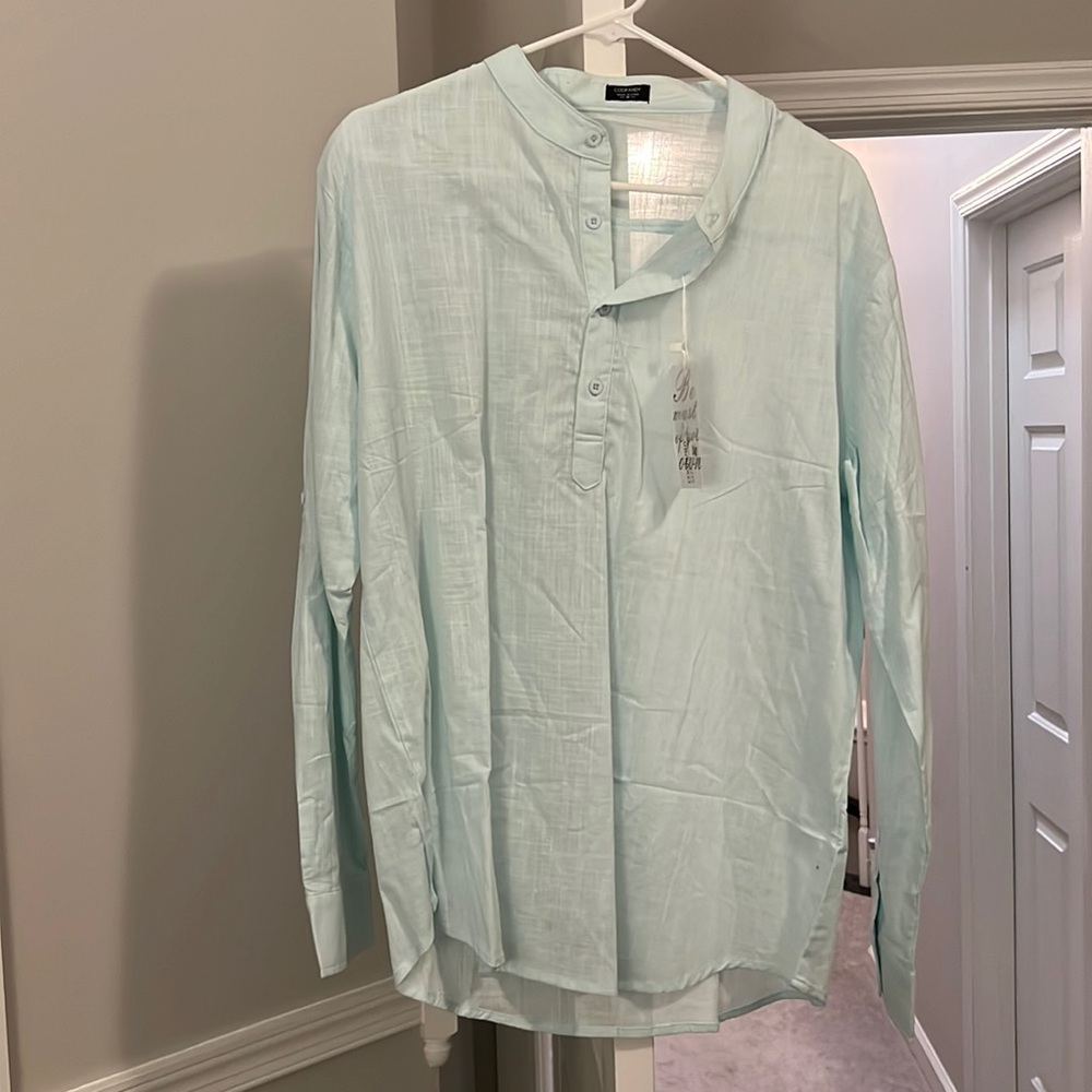 Coofandy Mens M Indian Kurta Shirt Short